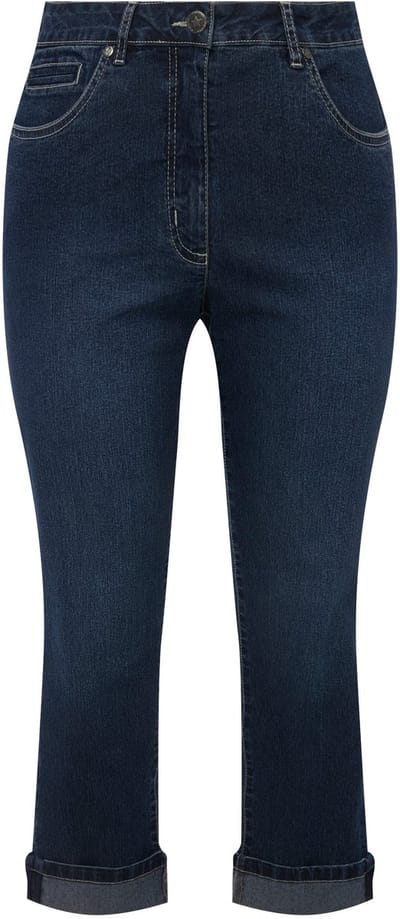 Angel of Style - Dames - 7/8-jeans Amy Straight Fit stretchcomfort 5-pocket - Donkerblauw - Maat 46