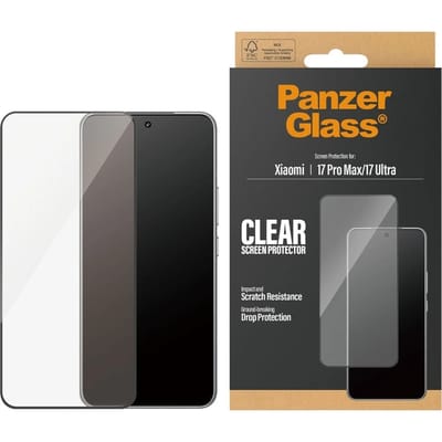 PanzerGlass Ultra-Wide Fit Anti-Bacterial Screenprotector incl. applicator voor de Xiaomi 17 Ultra