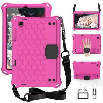 Étui pour Samsung Galaxy Tab S6 Lite SM-P610 P615 P613 P619 10,4 pouces Coque EVA antichoc pour enfants pour S6 Lite SM-P620 SM-P625 S6 Lite 10.4 inch rouge rose