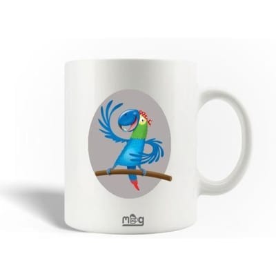 Mug - MANIACASE - Dessin Animé Perroquet Bleu - Céramique - 30cl - Compatible Lave-Vaisselle