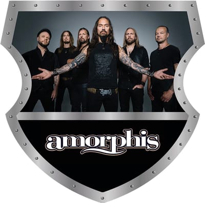 Signs USA - Muziek schild - boven recht - met Logo onder - Amorphis - 40 x 40 cm