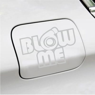 Bumpersticker - Blow Me - 10,1 X 14,8 - Licht Grijs