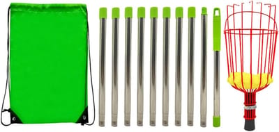 Fruitplukker met mand - Fruitgrijper stok - Fruit oogsten - Telescopische paal - Tot 3.2 meter - Blauw