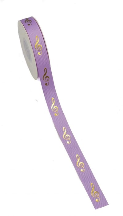 Music Gifts - Luxe Cadeaulint vioolsleutel - Stijlvolle uitstraling - paars/goud