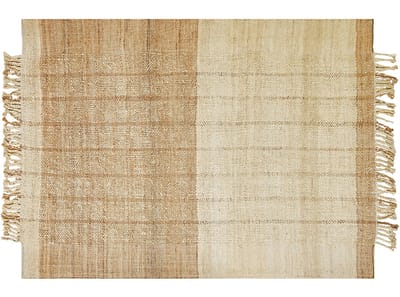 KARKIN - Modern vloerkleed - Lichtbeige - 160 x 230 cm - Jute