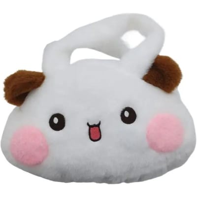 Sac à main en peluche mignon Bubu Dudu Portefeuille en peluche animal Kawaii Panda Ours blanc doux Petit portefeuille en peluche Poupée dessin animé mignonne Cadeau d'anniversaire white