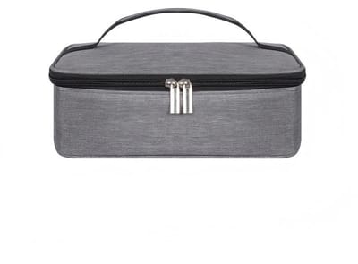 Draagbare geïsoleerde koeltas - mini-lunchbox - kleine geïsoleerde lunchtas - bevroren snacktas voor volwassenen voor mannen en vrouwen - voor werk - 25*16*8cm-grijs