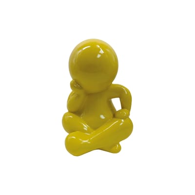 Present Time Ornament Amigo Sitting Large - Goudgeel - 24x21x34.8cm - Modern - Kunststof