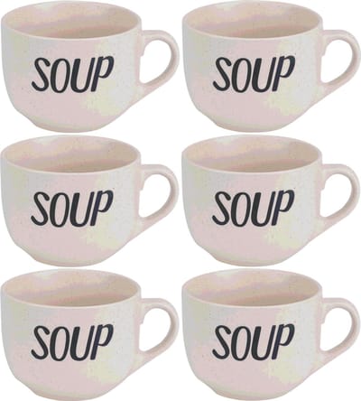 12x Creme soepbekers van aardewerk 11 cm 510 ml - Keuken/kookbenodigdheden - Servies - Soep serveren - Soepbekers/soepkommen 1 stuks
