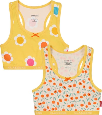 Claesen's® - CropTop 2 Pack - Daisy - 95% Katoen - 5% Lycra