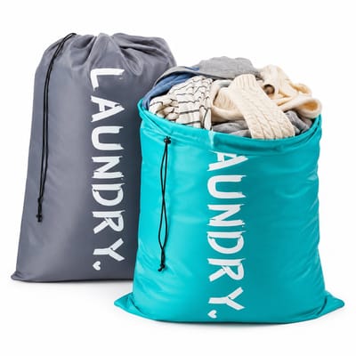 BOTC Waszakken - 60*90cm Waszak Groot - Set van 2 stuks - Waszak Wasmachine - Laundry bag - Blauw en Grijs