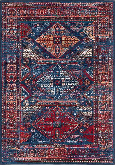 Pergamon Vloerkleed Designer Pop-Vintage Oosterse rand