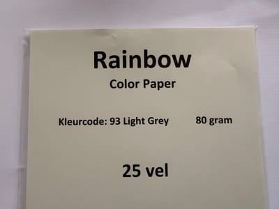 Rainbow KL-93 Ligt grijs 25 vel 80 gram papier