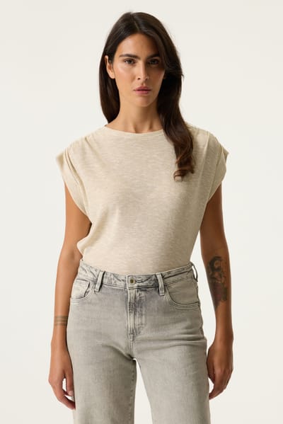 Garcia Ladies T-shirt Ss Sand Melee Taglia: S | Maglie Sportivi Outlet | Donna | Marrone