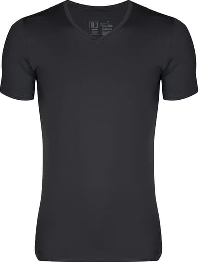 RJ Bodywear - Pure Color - Heren T-Shirt V-Hals - Grijs - S