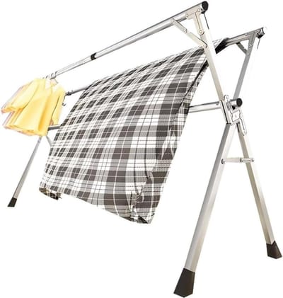 Droogrek Wasdroogrek - Kledingdroger Staand - Was Drogen - Roestvrij Staal - 150 cm - Zilverkleurig