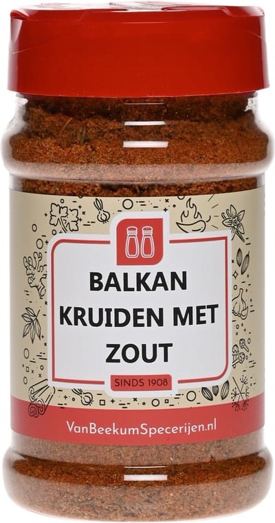 Van Beekum Specerijen - Balkan Kruiden Met Zout - Strooibus 160 Gram