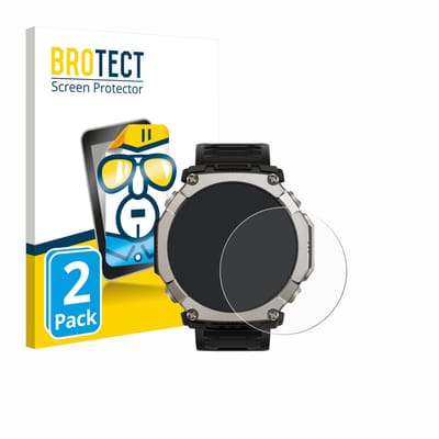 BROTECT - Screenprotector voor Huami Amazfit T-Rex Ultra 2 - Folie Beschermfolie transparant 2 Stuks