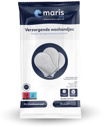 Maris Care - Verzorgende Washandjes - Parfumvrij - 5 stuks