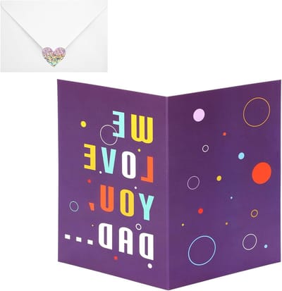 Vouwbare Vaderdagkaart met Enveloppen en Seal Stickers - Perfecte Groet voor Vader, Verjaardag en Cadeaus