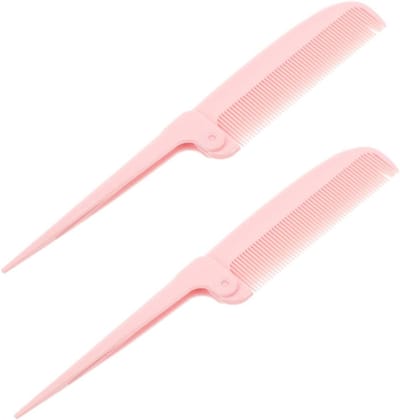 Kammen Set - Haarkammen Stylingkammen - Haar Stylen - Opvouwbaar Ontwerp - 18.5 cm - Roze