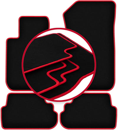 CARLUX-RED automatten voor: BMW 1 E88 cabriolet (2008-2014)