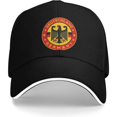 Casquette sandwich unisexe Badge de l'Allemagne Deutschland Aigle allemand, Casquette de baseball de sport Chapeaux de soleil Respirants Chapeaux de soleil Été One Size black