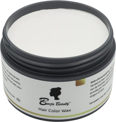 BenjaBeauty Haarwax - Haarkleuring - Haarverf - Carnaval - Halloween - Cosplay - Haarcrème - wit