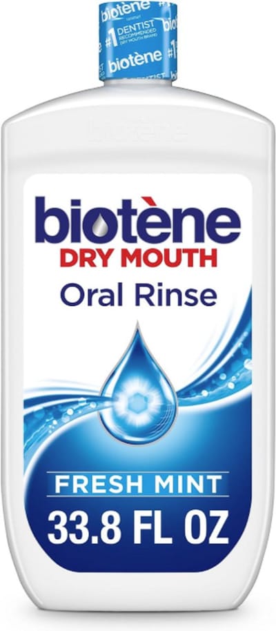Biotène Dry Mouth Oral Rinse (Fresh Mint) 1 Litre – Mondspoeling voor Droge Mond – Hydraterend & Verzachtend – Alcoholvrij & Suikervrij – Frisse Adem