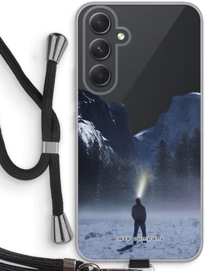 Case Company® - Hoesje met koord geschikt voor Samsung Galaxy A54 hoesje met Koord - Wanderlust - Telefoonhoesje met Zwart Koord - Bescherming aan alle Kanten en Over de Schermrand