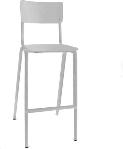Workliving School Barkruk - Houten Design Wit - 76 CM