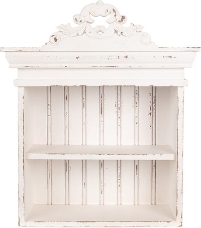 Clayre & Eef Wandrek 51x20x60 cm Wit Houtproduct Keukenrek