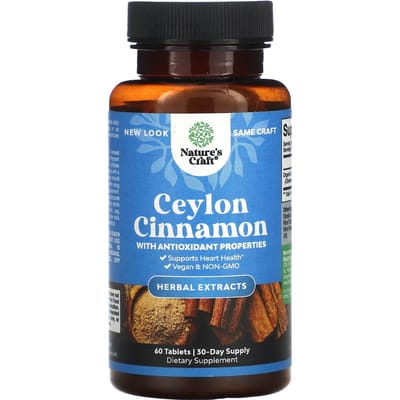 Nature's Craft, Ceylon Kaneel, 60 Tabletten