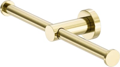 Owen & Finch Toiletrolhouder met Reserverol – Geborsteld Champagne Goud | Brushed Champagne Gold (PVD) – Hoogwaardig RVS – Inclusief Wandmontage