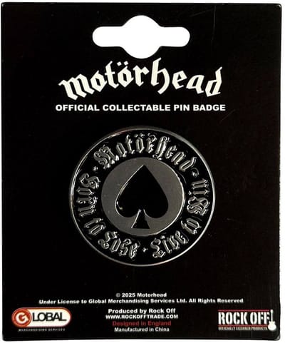 Motorhead - Born To Lose Pin - Zwart/Zilverkleurig