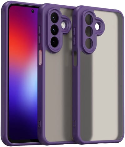 Hoesje geschikt voor Samsung Galaxy A27 - Phonesta AirFrost Semi-Transparante Back Cover - Mat Paars