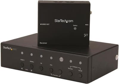 StarTech.com VGA DisplayPort and HDMI Over CAT5 HDBaseT Extender Switch - video/audio extender - HDMI