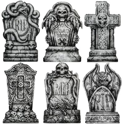 6 Stuks Halloween Grafstenen Voor Buiten Decoratie