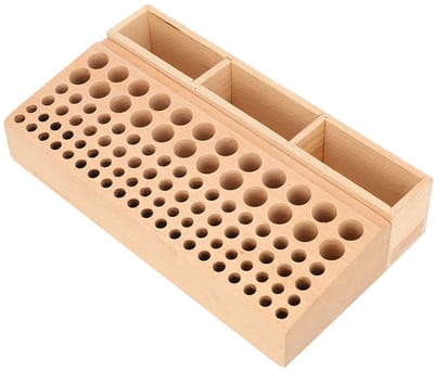 Dailygoods- Opslagstandaard 100 Gaten - Houten Opbergstandaard - Gereedschaphouder - Leerbewerking - DIY Gereedschap - Diverse Maten Gaten - Gereedschapsstandaard
