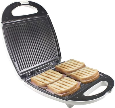 Toastapparaat - Sandwichmaker Grill - Snacks Maken - Antiaanbakplaten - 295 x 125 cm - Wit