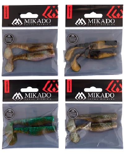 Mikado Fishunter II Shad 9,5 cm – Kunstaas – Baars Snoekbaars – 2 stuks – Kleur Fantasy Mix