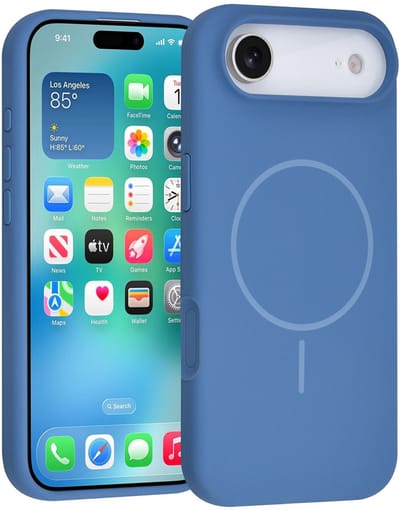 TUNIQ telefoonhoesje voor Apple iPhone 17 Air - MagSafe siliconen backcover - Blauw