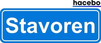 Hacebo - Plaatsnaam Sticker - 29x10 CM - Stavoren sticker - Verkeersborden sticker - grappige cadeaus - Stavoren