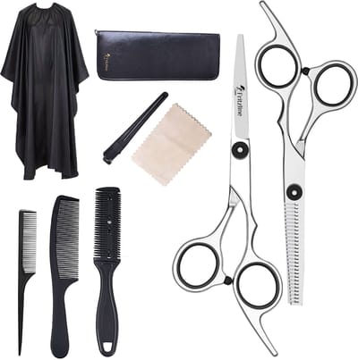 Fritzline 9-delige Kappersset - Kappersscharen - Kappersmantel - haar schaar - kapper - schaar kapper - uitdunschaar - uitdunschaar kapper - professionele kappersset - kappersmantel - kapmantel - kapper spullen