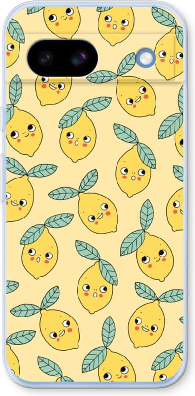 Case Company® - Hoesje geschikt voor Google Pixel 8a hoesje - Citroenen - Soft Cover Telefoonhoesje - Bescherming aan alle Kanten en Schermrand