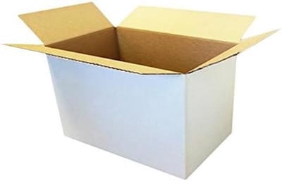 Kartonnen Doos - Verzenddoos Opslag - Flessen Vervoeren - Inclusief Flessenhouder - 24x12x35 cm - Wit