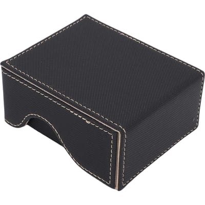 Tour à Dés et Plateau Cuir PU Pliable Portable Tour de Lancer de Dés avec Dés pour Jeux de Société Noir Rouge Black Gold