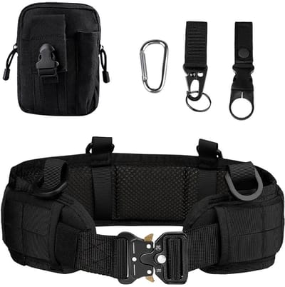 Dailygoods- Outdoor Riem met Zakken - Heuptas Set - Waterflesgesp - Slijtvaste Materialen - Geschikt voor Wandelen/Bergbeklimmen - Handige Uitrusting