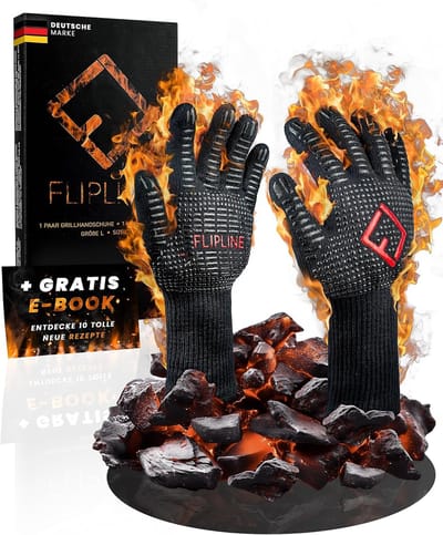SnelShoppen - Barbecue Handschoenen, Hittebestendig, Premium Vuurvaste Ovenhandschoenen, Kookhandschoenen, Bakhandschoenen voor Keuken en BBQ - Inclus