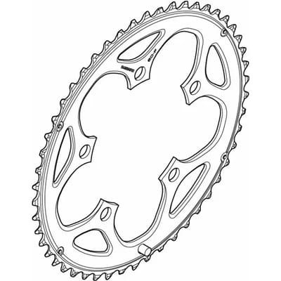 Shimano Tiagra FC-4550 Kettingblad 50T - Buitenblad - 2x9-Speed - 110 mm BCD - Zilver